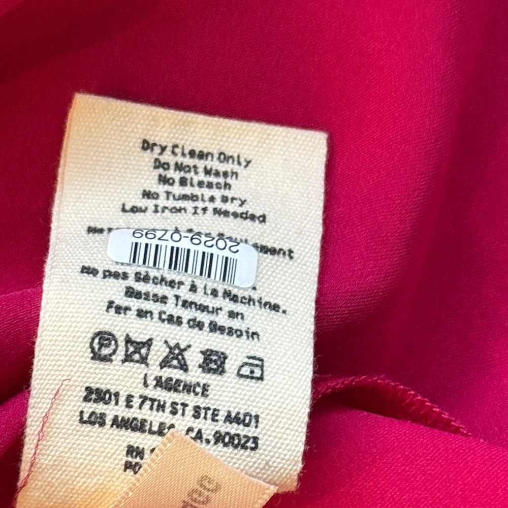 L’Agence sz L 100% silk Women's Sleeveless V-Neck tank Top Pink great condition - Picture 10 of 10